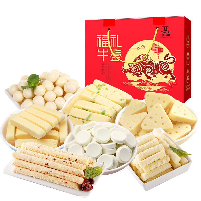 【科尔沁奶制品礼盒1000g】休闲零食奶酪内蒙特产