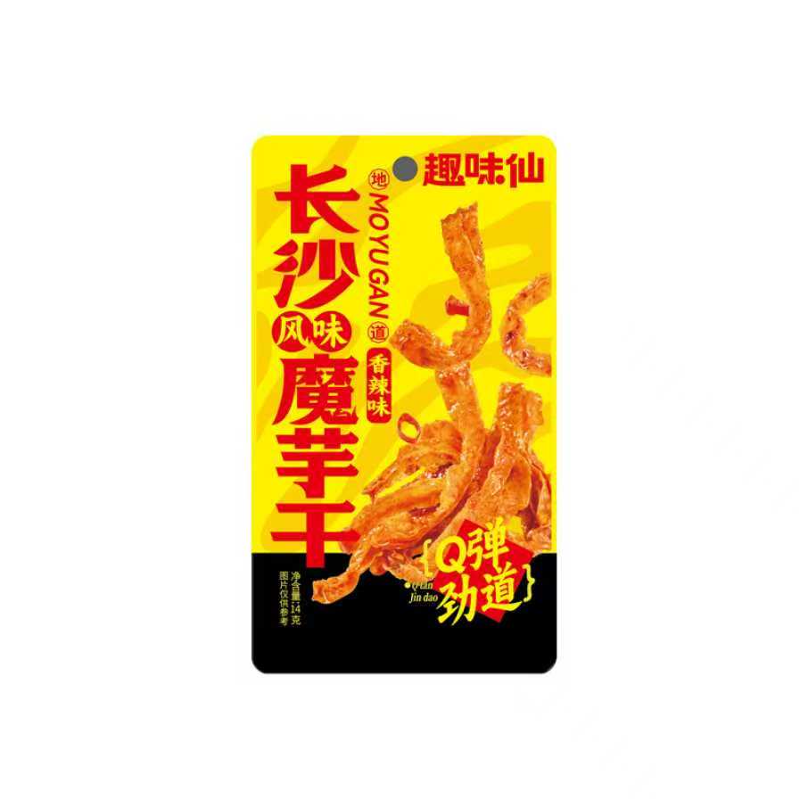控件【趣味仙长沙风味魔芋干14克】零食香辣味Q弹劲道休闲追剧