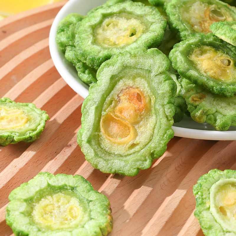 苦瓜脆片即食25克苦瓜片脱水蔬菜干回甘肝火清火VF脱水零食箱
