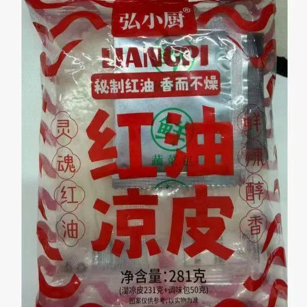 弘小厨红油凉皮281克速食凉皮秘制红油香麻酱适合上班族清爽可口