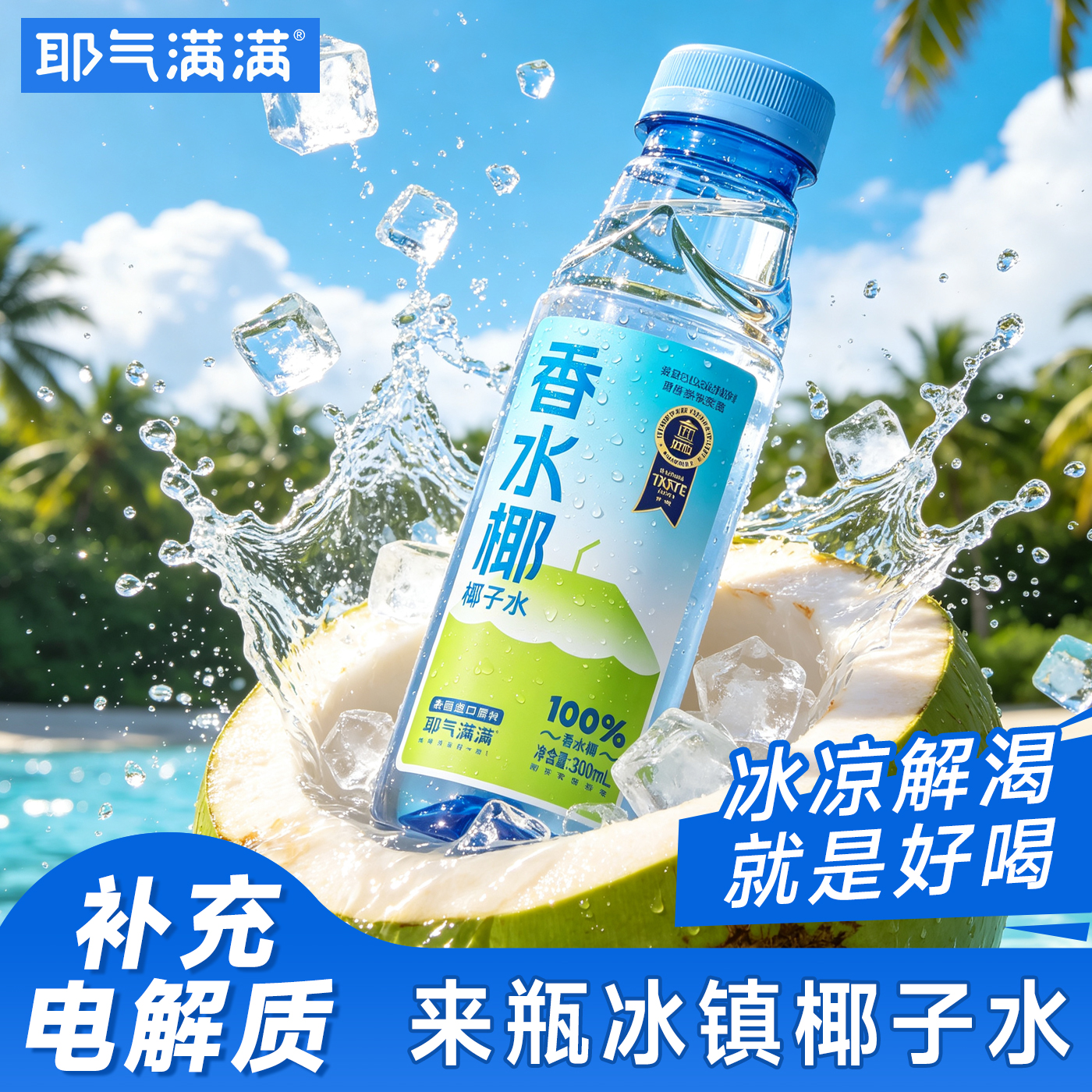 耶气满满 椰子水300ml*12瓶