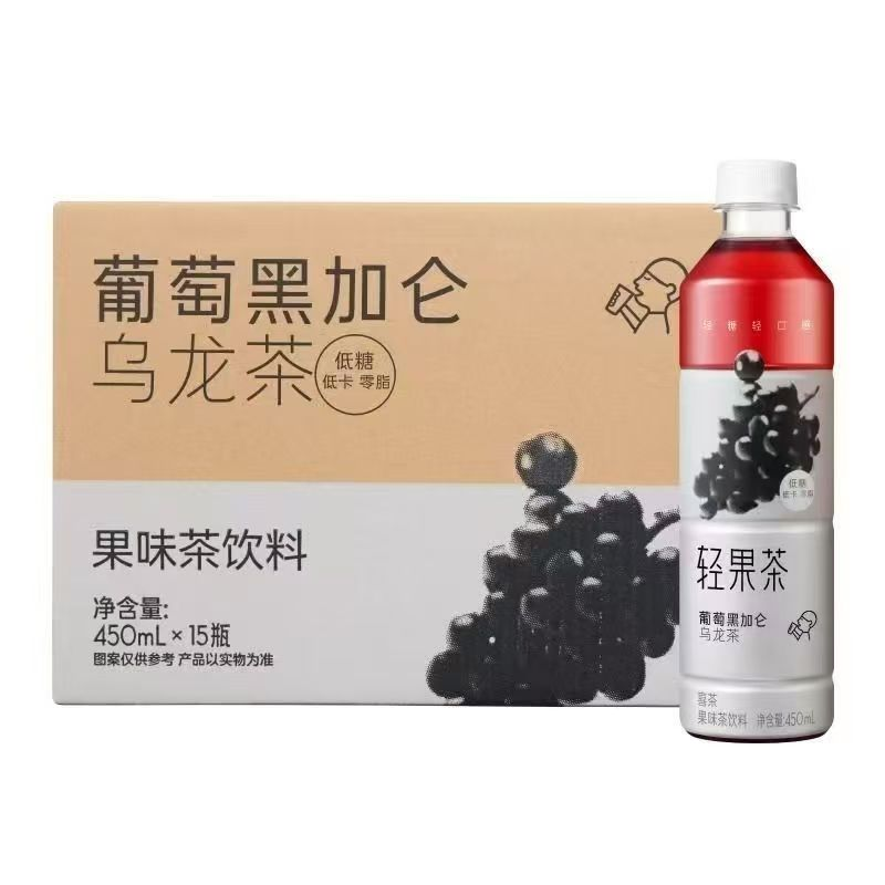喜茶果味茶饮 450ml*15 葡萄黑加仑乌龙茶(因公域查货所以拆箱发