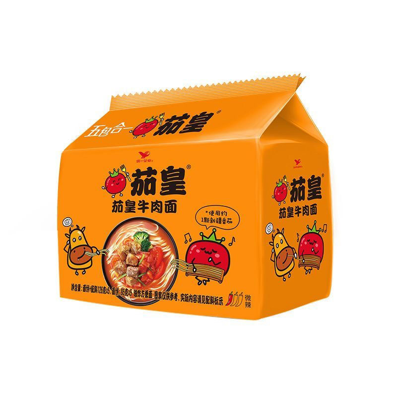 统一 茄皇方便面 126g*5 牛肉面