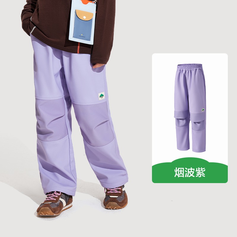 KK树儿童冲锋裤防风防水户外运动工装裤秋装加绒裤小顽童冲锋裤