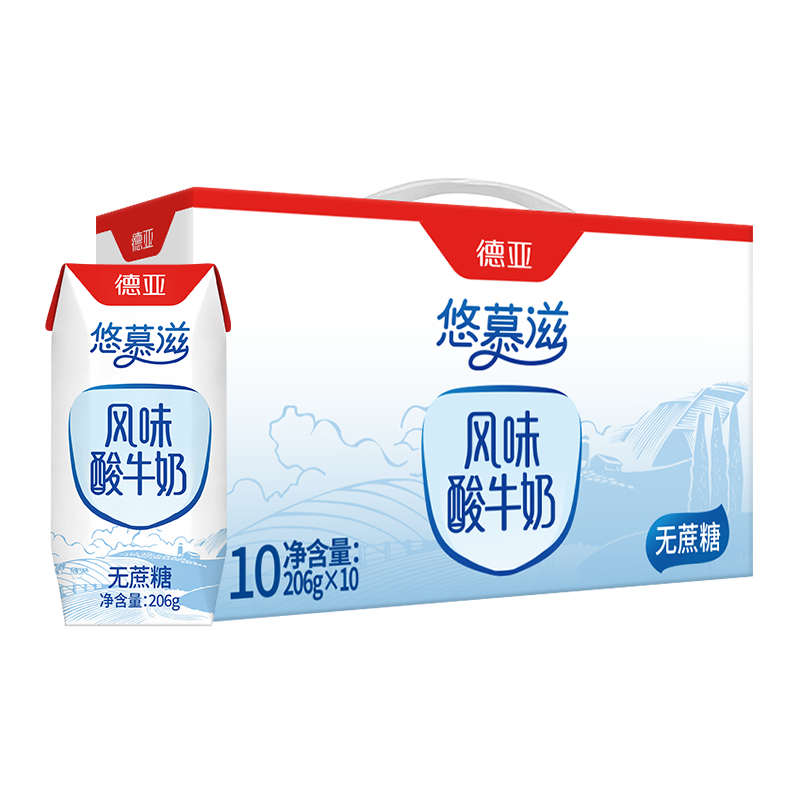 【德亚悠慕滋无蔗糖风味酸奶206g10盒】