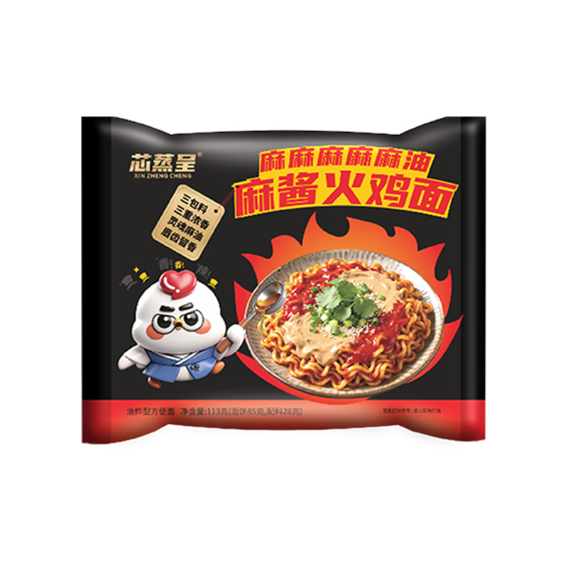 【芯蒸呈麻油麻酱火鸡面113克】方便面麻辣鲜香速食面学生党必备