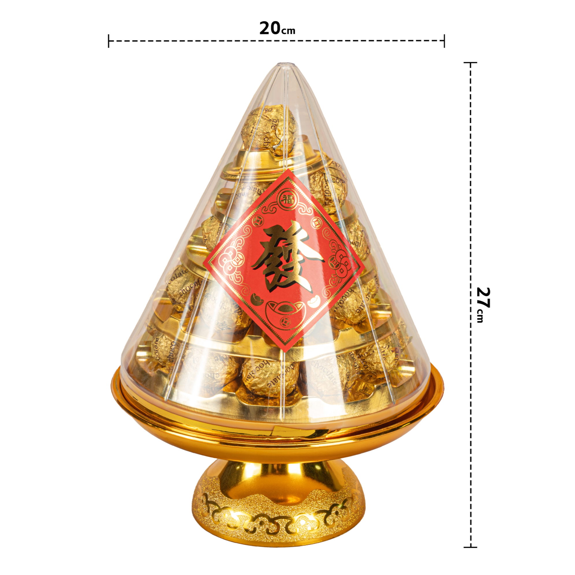 金字塔巧克力招财节日贡品发财金沙球夹心巧克力伴手礼盒拜神求财
