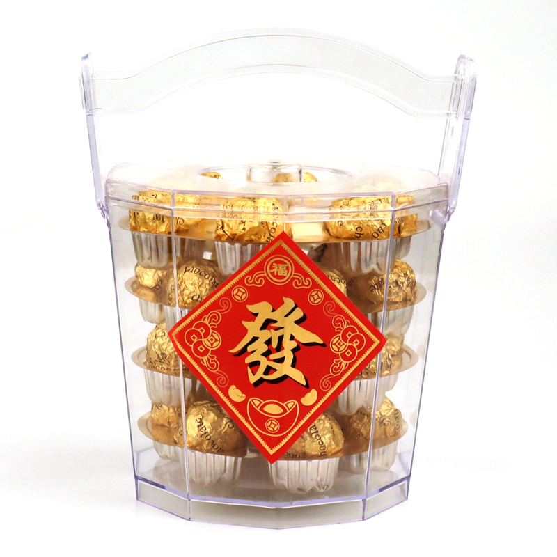 一桶金夹心巧克力金沙球恭喜发财节日贡品招财拜财神祈福伴手礼盒