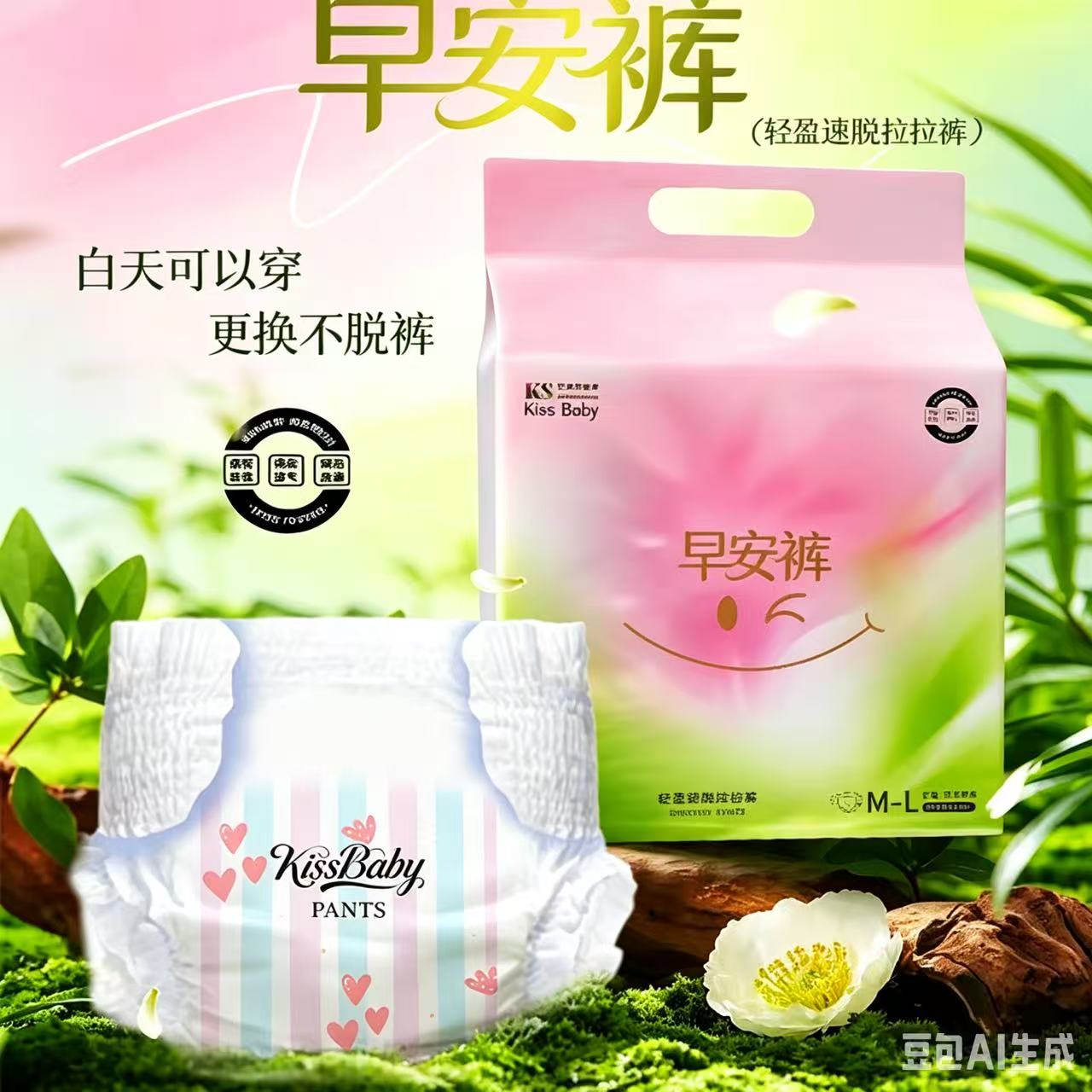 【KissBaby早安裤】成人纸尿裤轻盈速脱白天可穿男女适用