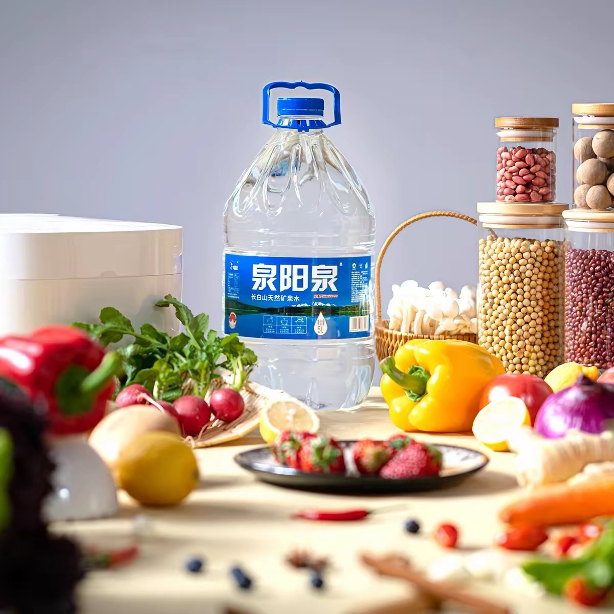 【控价】泉阳泉长白山天然矿泉水5L*4桶装水大桶饮用水整箱弱碱性