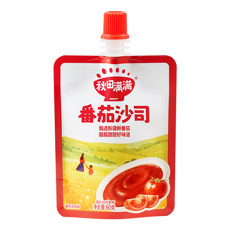 【秋田满满番茄沙司】番茄调味酱甄选新疆鲜番茄酸甜可口适合