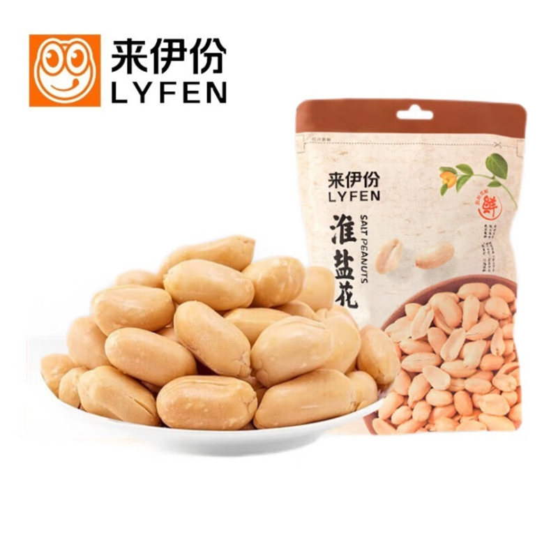 来伊份淮盐花生130g*5包