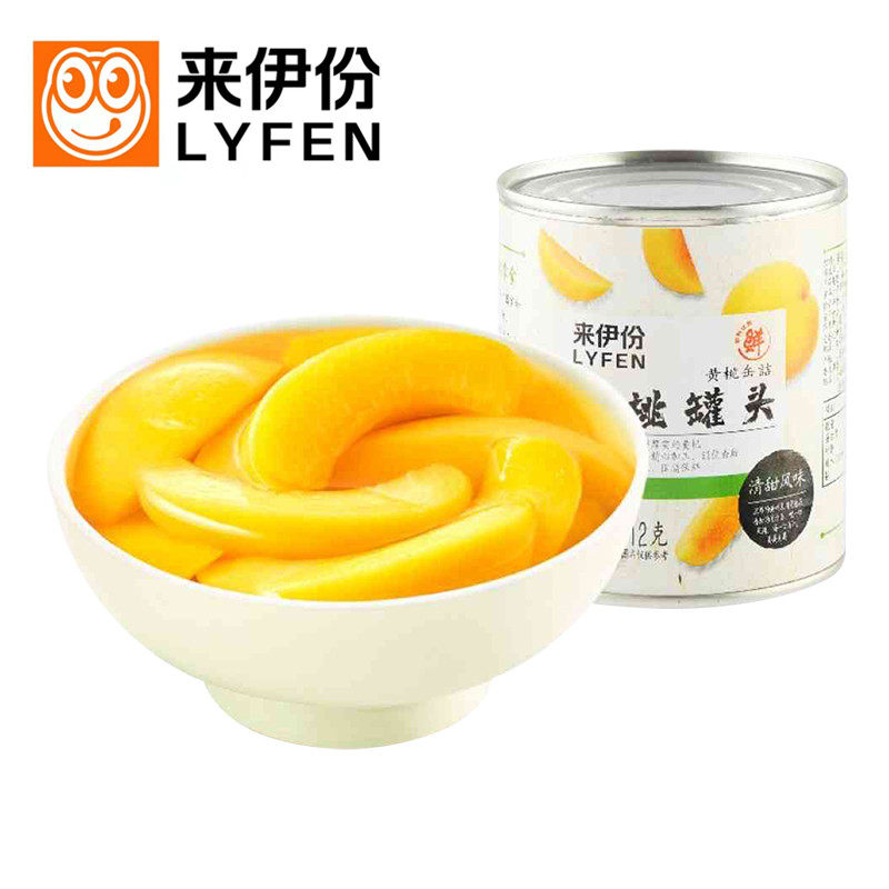 来伊份伊份黄桃罐头KLD312g*5包