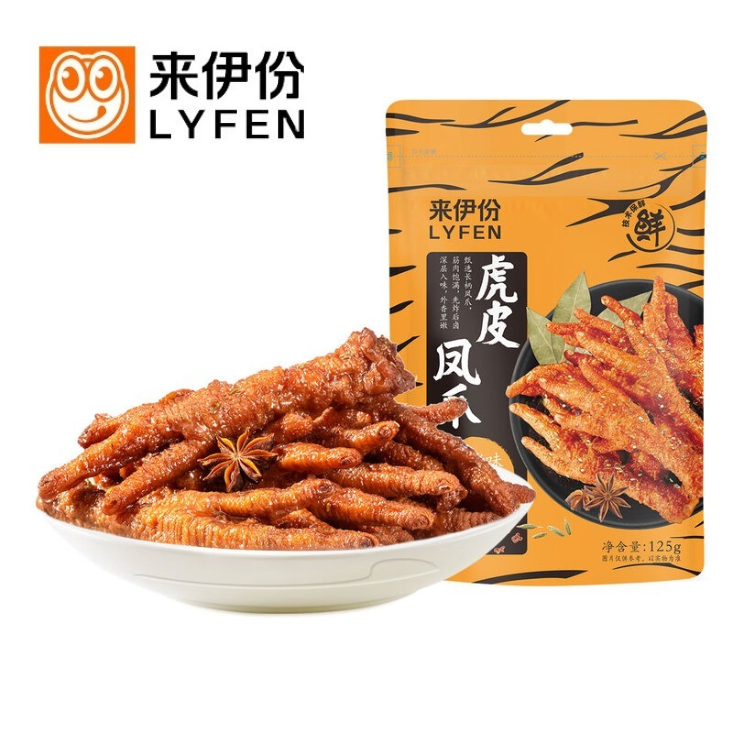 来伊份虎皮凤爪（烧烤味）125g*5包