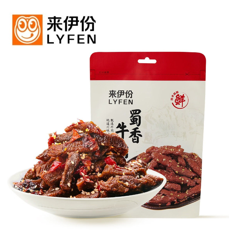 来伊份蜀香牛肉80g*5包