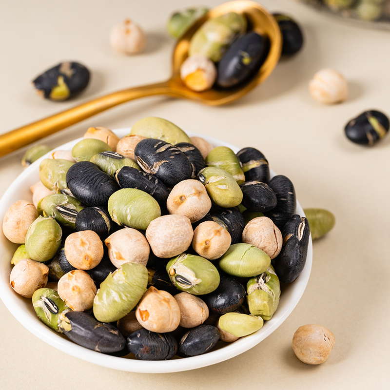 【新边界 新疆特产罐装干炒三色豆400g】高蛋白零食
