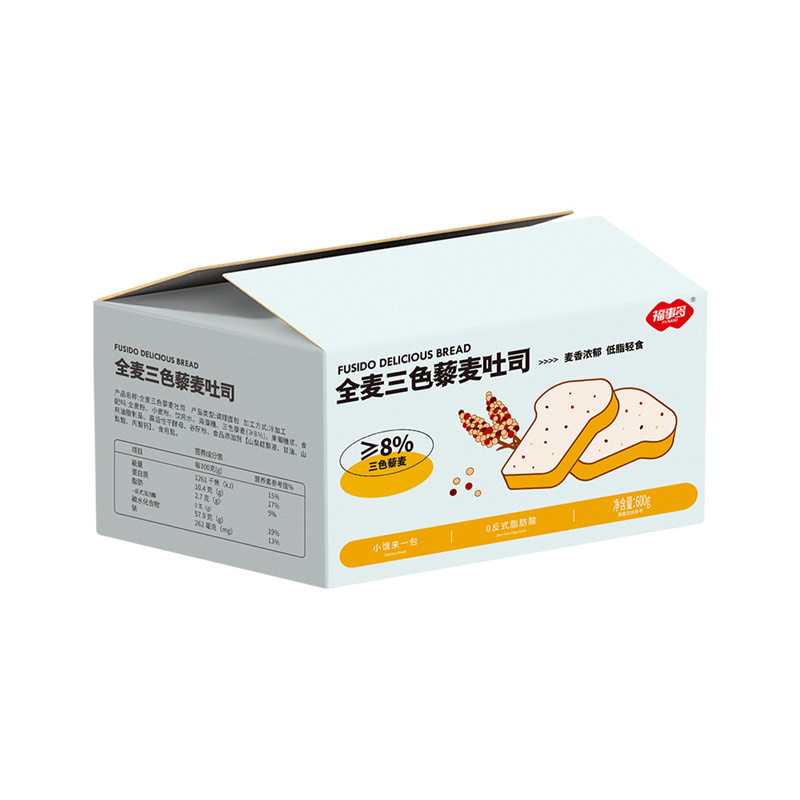 福事多全麦三色藜麦吐司600g/箱早餐健康饱腹粗粮零食