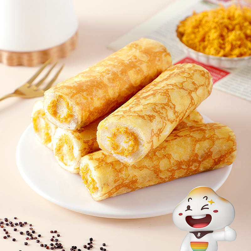 布鲁托 奶皮藜麦鸡肉松卷400g/箱点心糕点早餐代餐