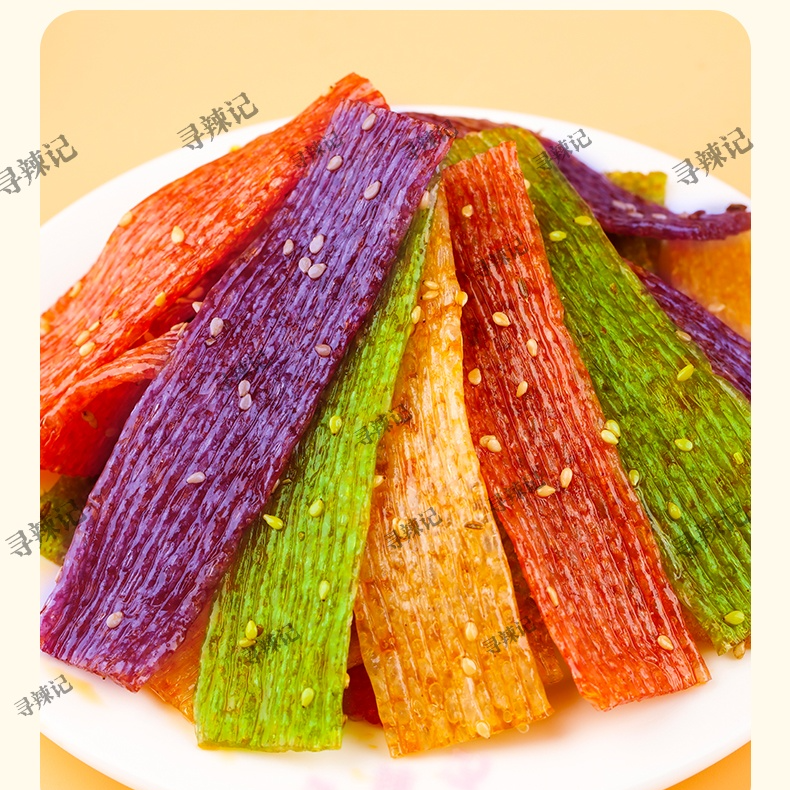 【寻辣记果蔬手工辣条】四种口味现做现发大人小孩都爱吃零食