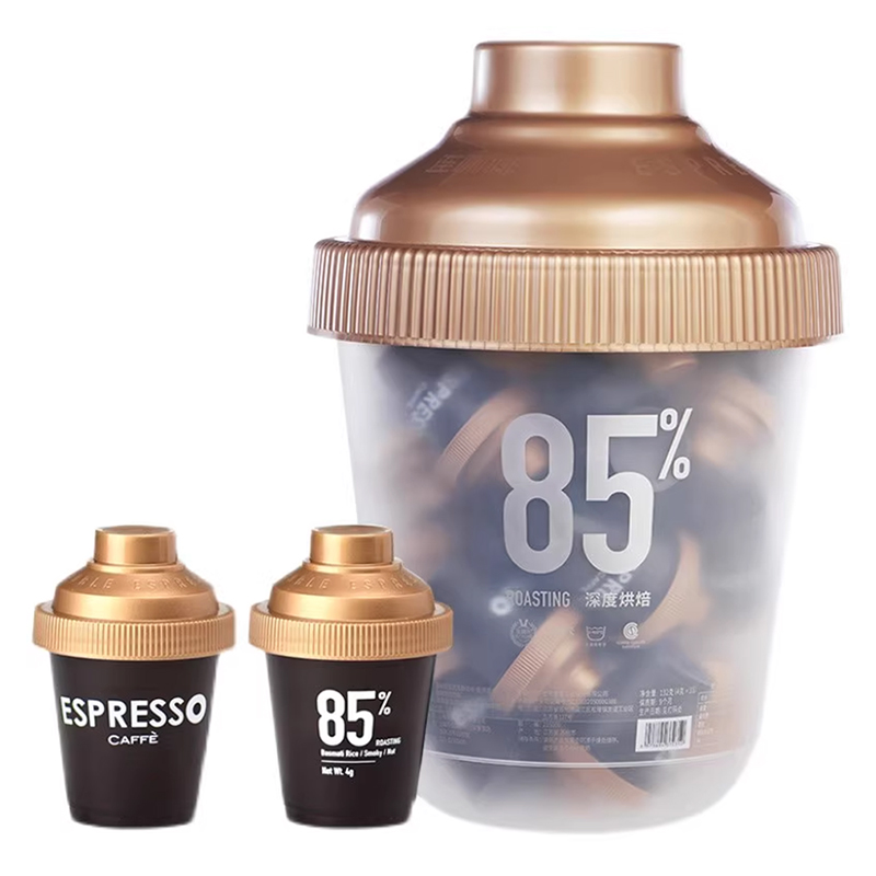 【连咖啡意式浓缩深度烘焙咖啡4g*33颗】精品鲜萃速溶咖啡便携装