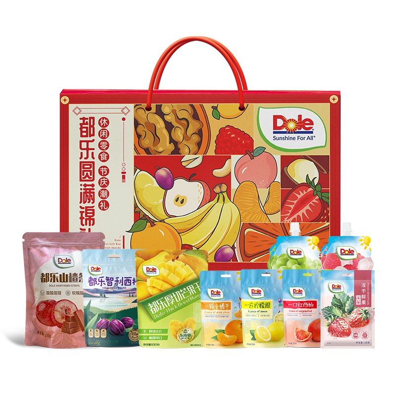Dole都乐水果礼盒9件套785g 休闲零食节庆送礼优选全家共享美味果