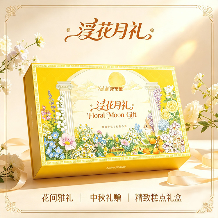 【团购中秋】【莎布蕾浮花月礼900克】中秋送礼佳品定制款