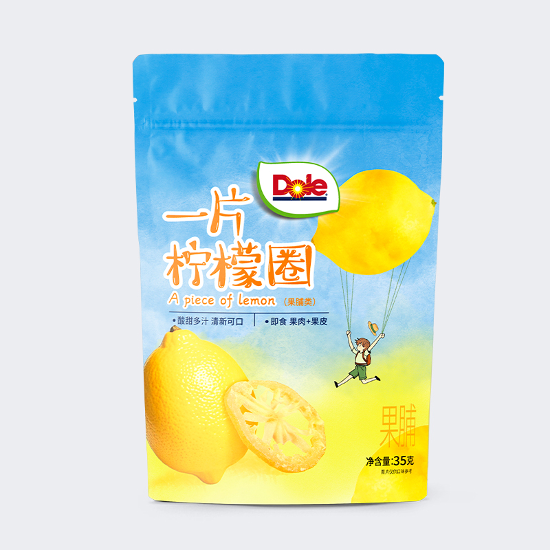 【Dole一片柠檬圈35克】果脯酸甜多汁清新可口即食零食适合办公休