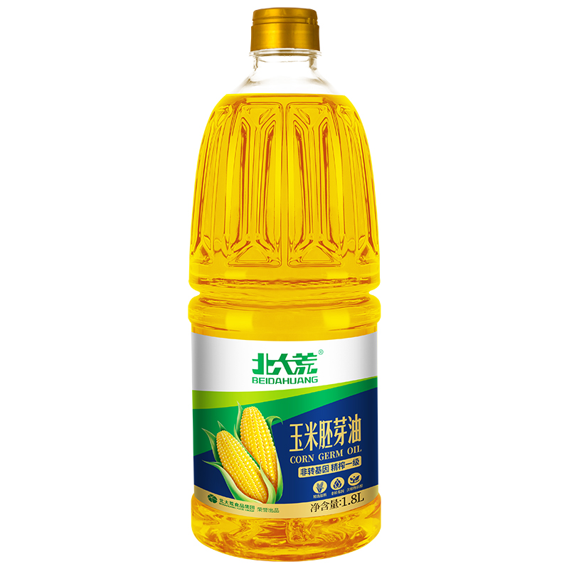 【北大荒玉米胚芽油1.8L】食用油非转基因精榨一级家庭烹饪用油