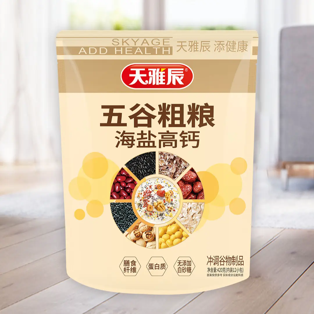 天雅辰海盐高钙五谷粗粮麦片咸味冲饮早餐420克12小包