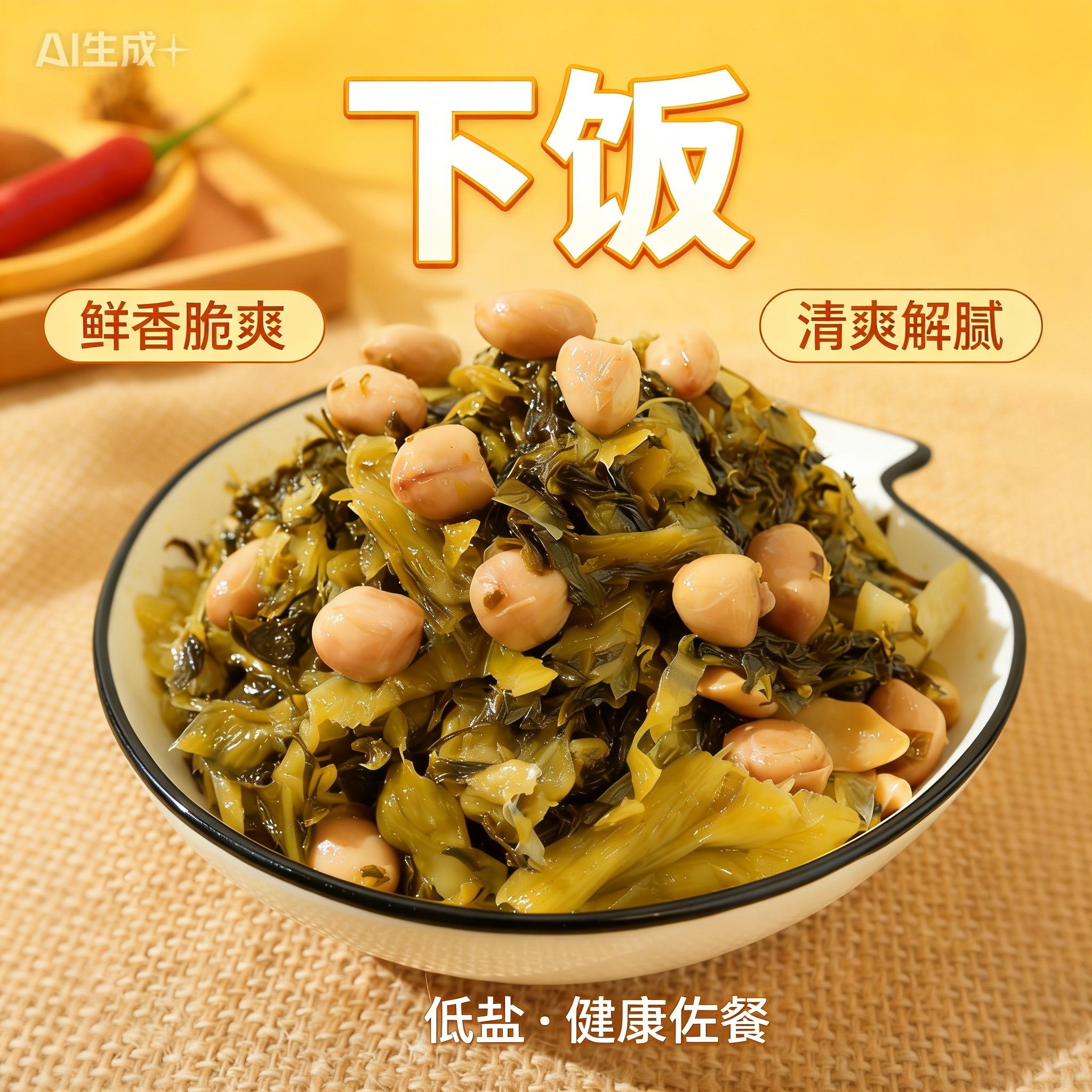 闽香梅菜花生70g/包福建特产轻盐下饭菜榨菜下酒菜休闲小吃百搭