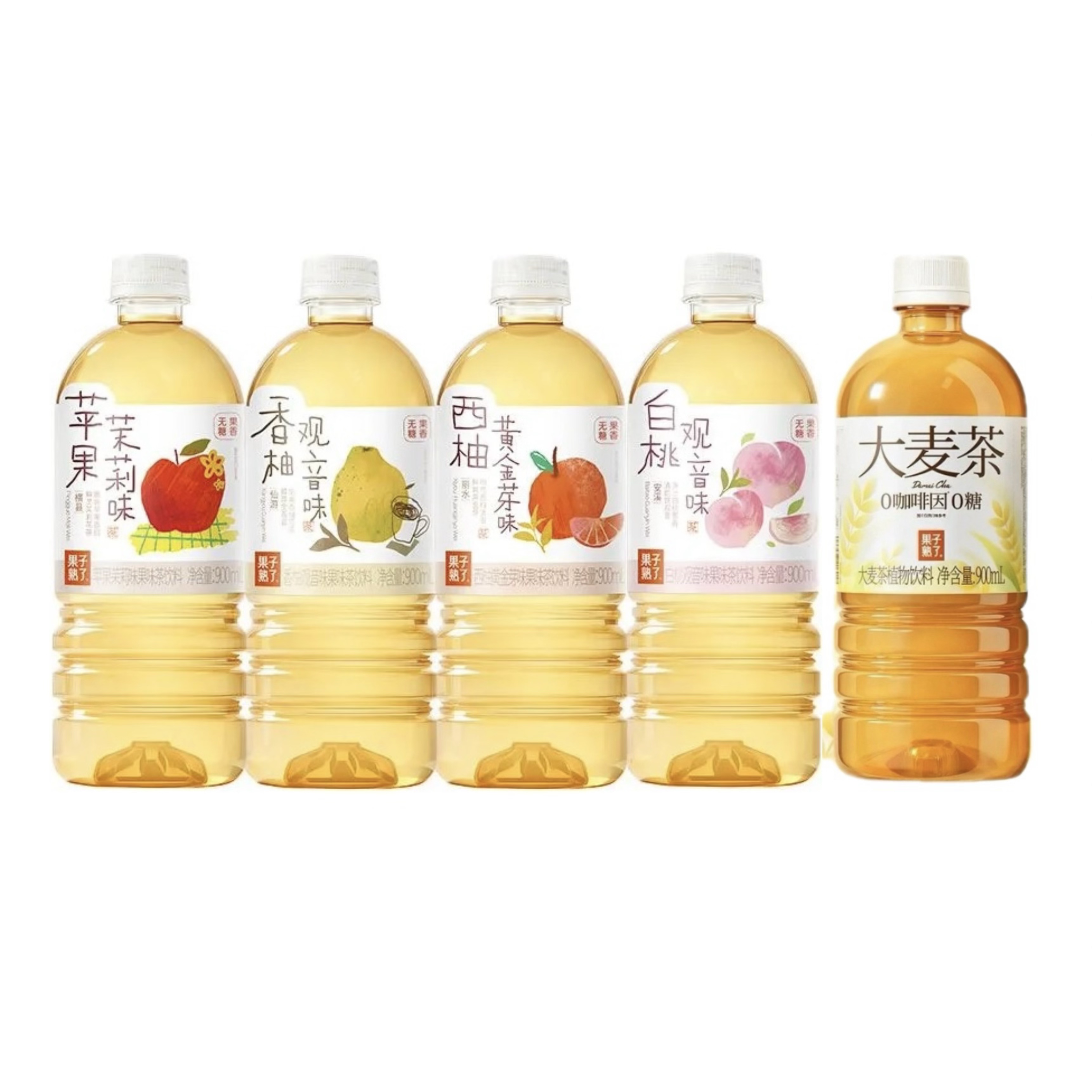 【仅限视频号小红书私域】果子熟了大麦茶白桃观音6瓶/12瓶混合