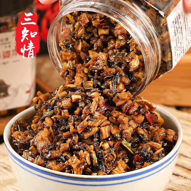 三知情 农家外婆菜280克/瓶爽口下饭菜开盖即食微辣多种蔬菜
