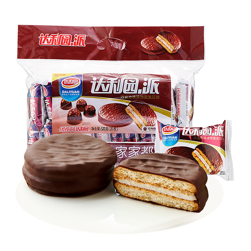 【达利园派520克/20枚】巧克力味零食代餐夹心零食分享美味