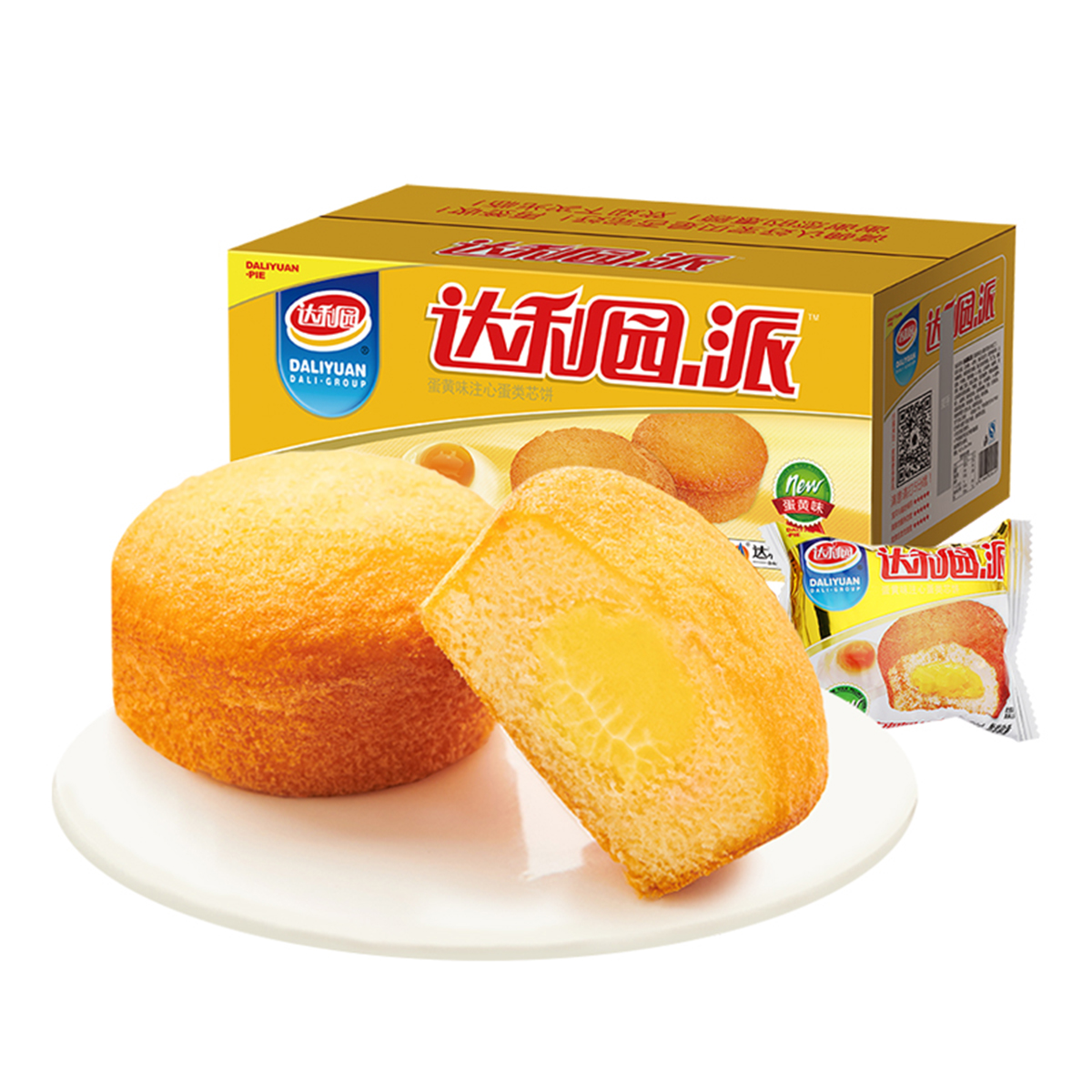 【达利园派蛋黄味注心蛋糕650g】蛋类芯饼香软可口早餐下午茶点心