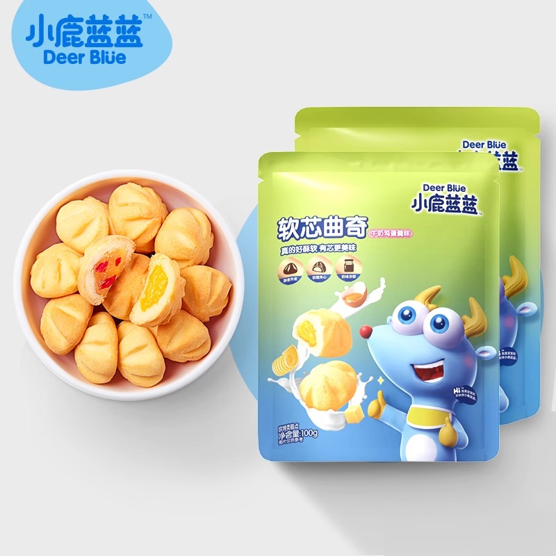 【小鹿蓝蓝_妙趣软心曲奇】健康零食营养磨牙饼干