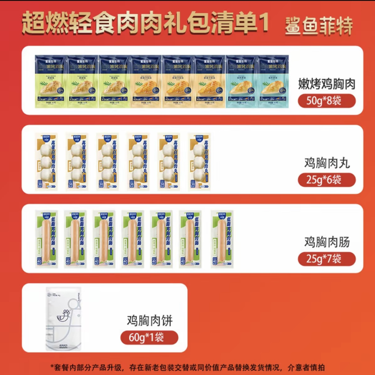 鲨鱼菲特尝鲜肉肉礼包