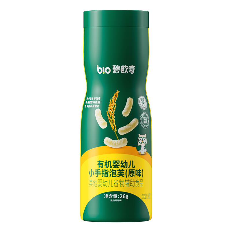 碧欧奇高钙有机婴标泡芙原味/草莓味